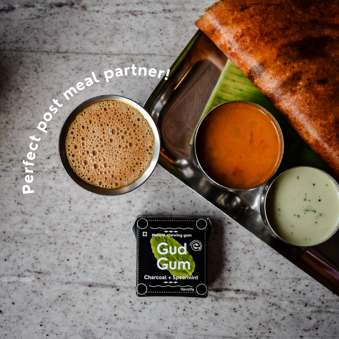 Charcoal Mint Chewing Gum (Pack of 4)