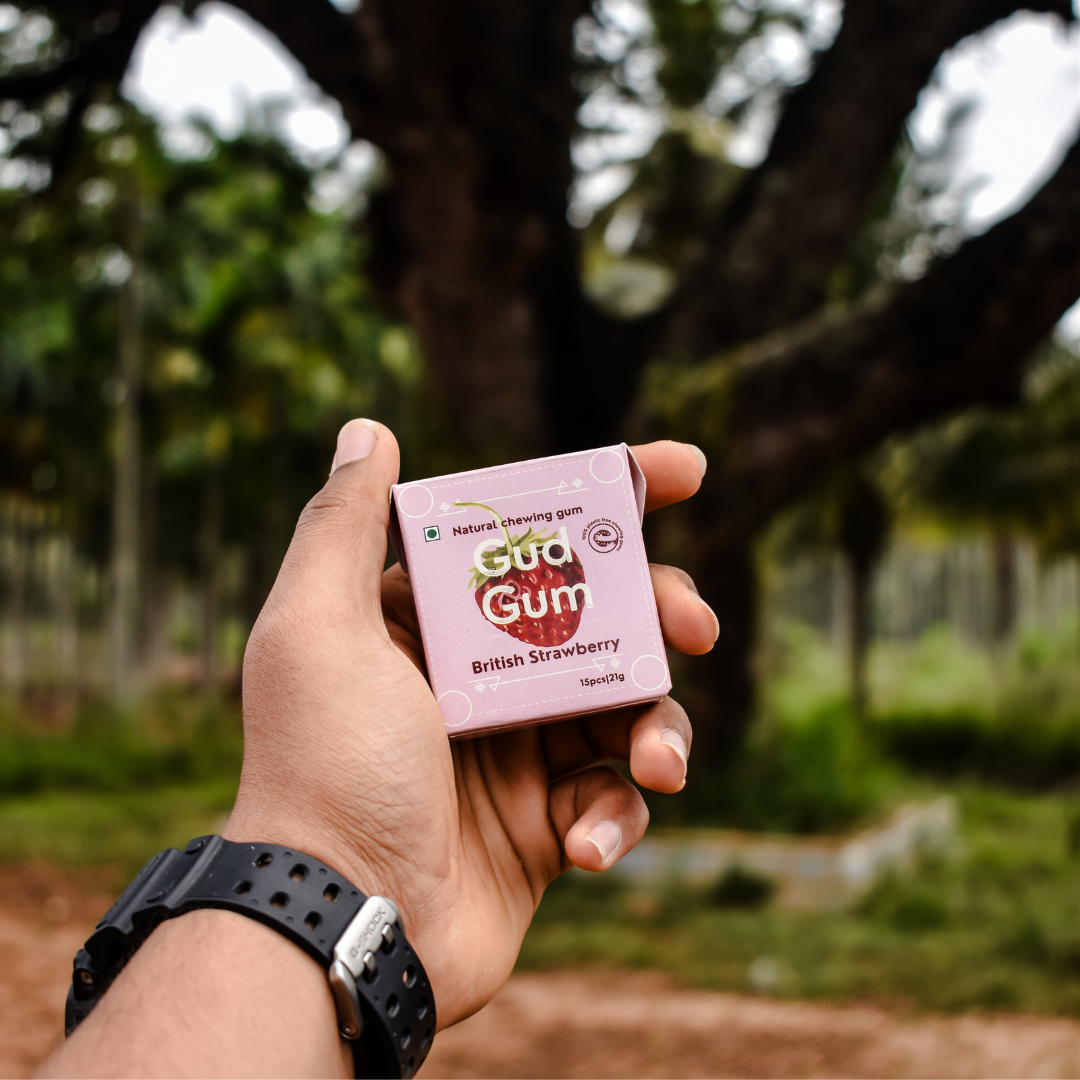 Strawberry Chewing Gum (Pack of 4)