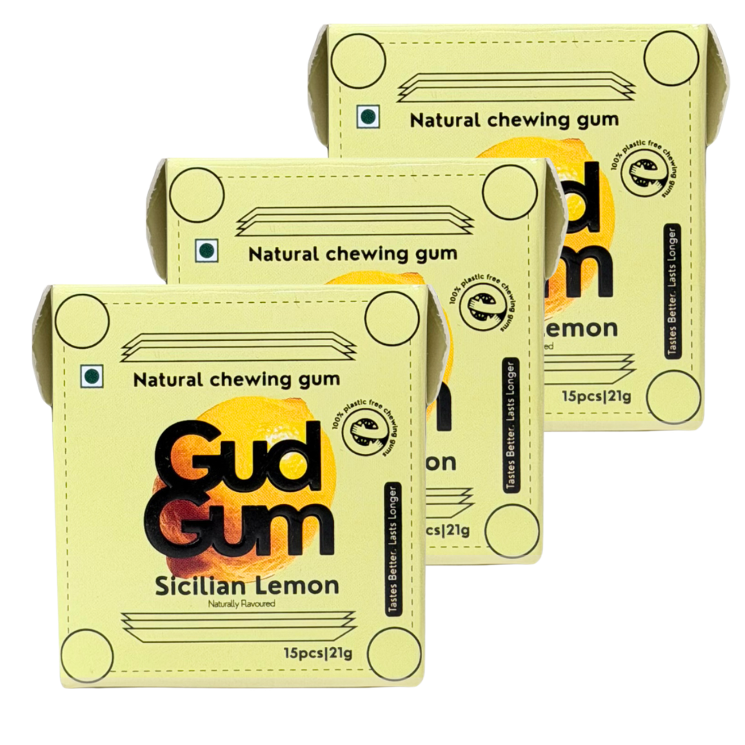 Gud Gum Mini Pack- Fruit & Mint Chewing Gum (15 chewing gums per pack)
