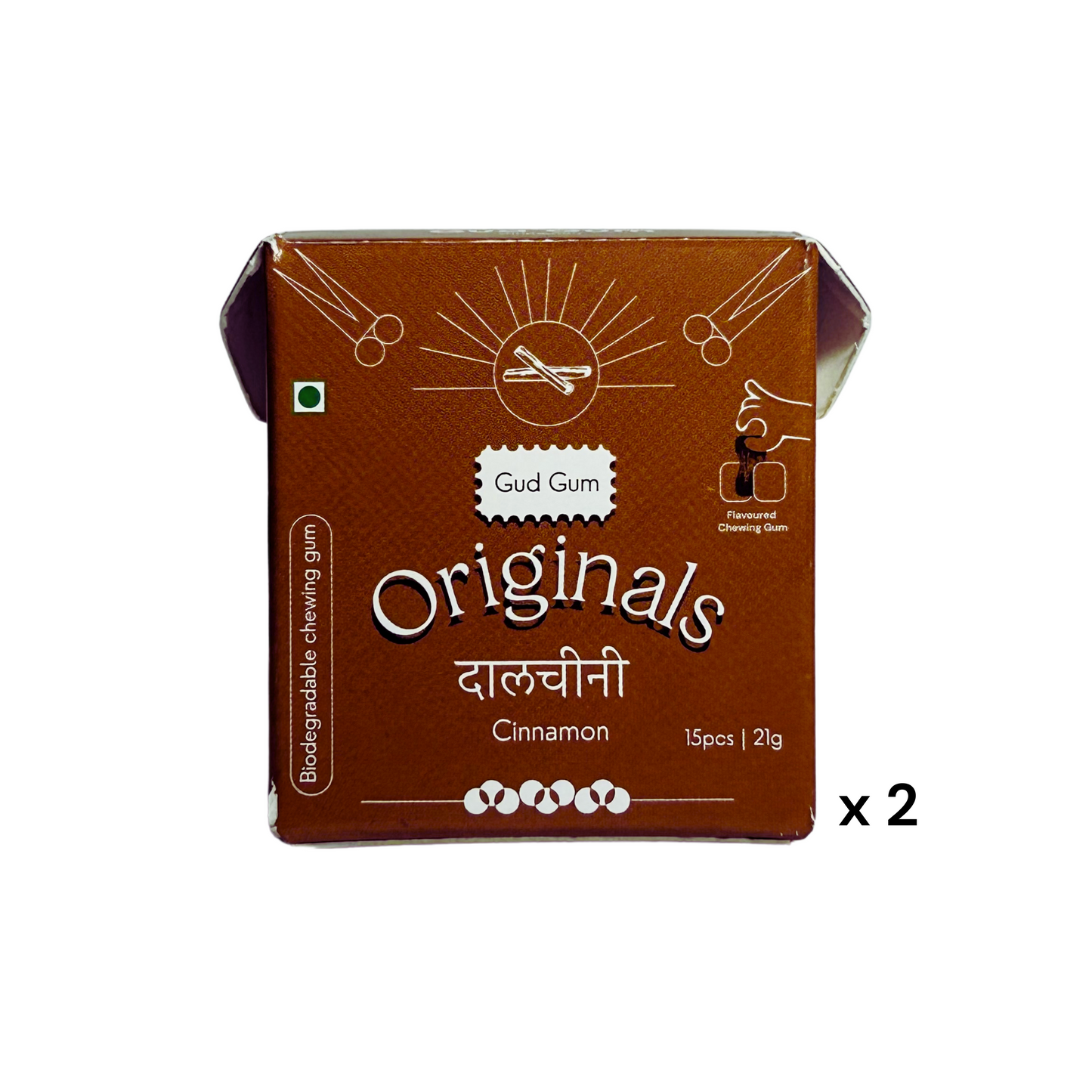 Cinnamon Chewing Gum (Pack of 2)