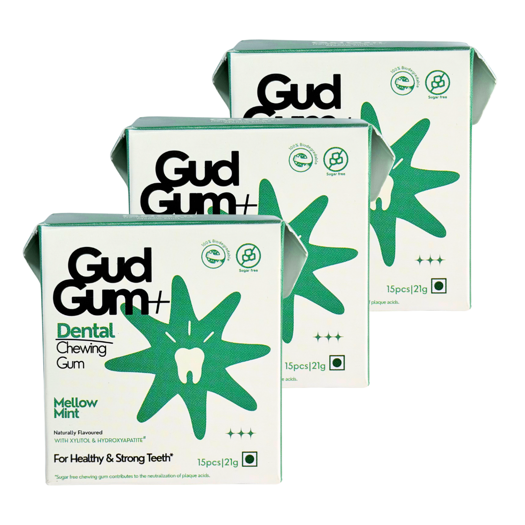 Gud Gum+ Dental Remineralising Chewing Gum with HAP (Hydroxyapatite)