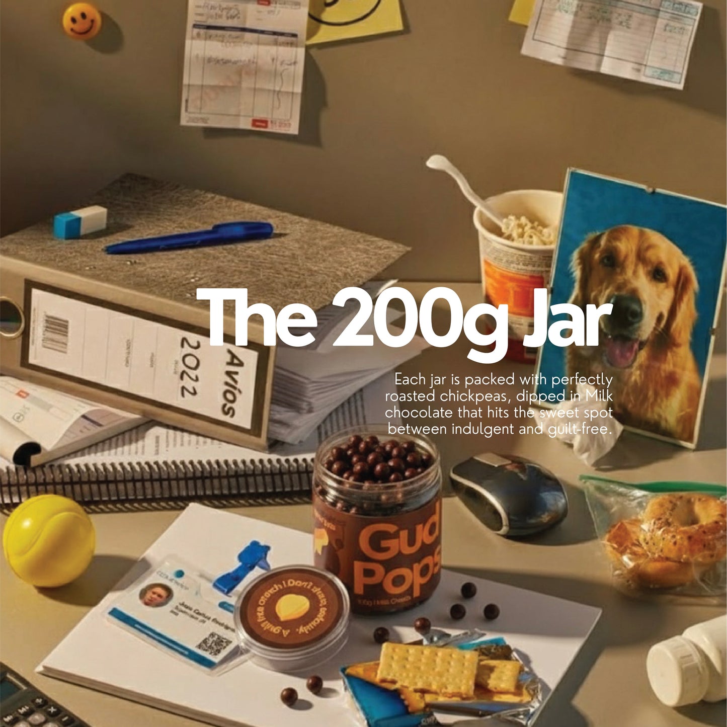 GUD POPS – Chocolate Coated Roasted Channa | High Protein | Guilt-Free Healthy Snack | Plant-Based | Crunchy Chocolate Treat