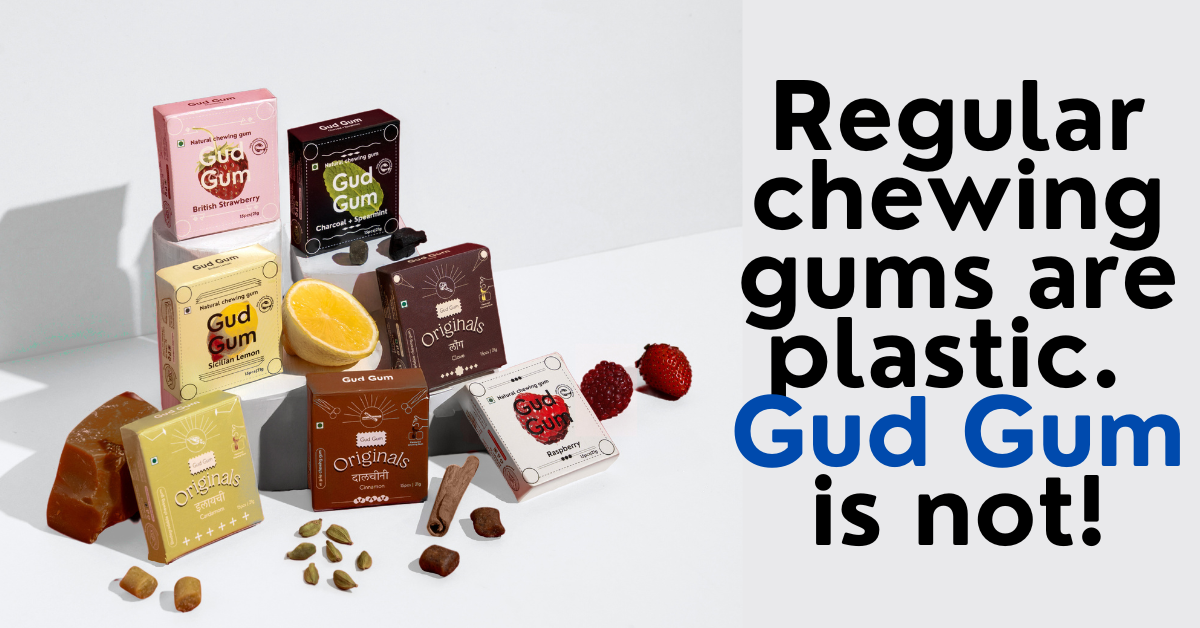 Gud Gum - Regular chewing gums are plastic, Gud Gum is not!
– Gud Gum | Planet-Friendly Chewing Gum