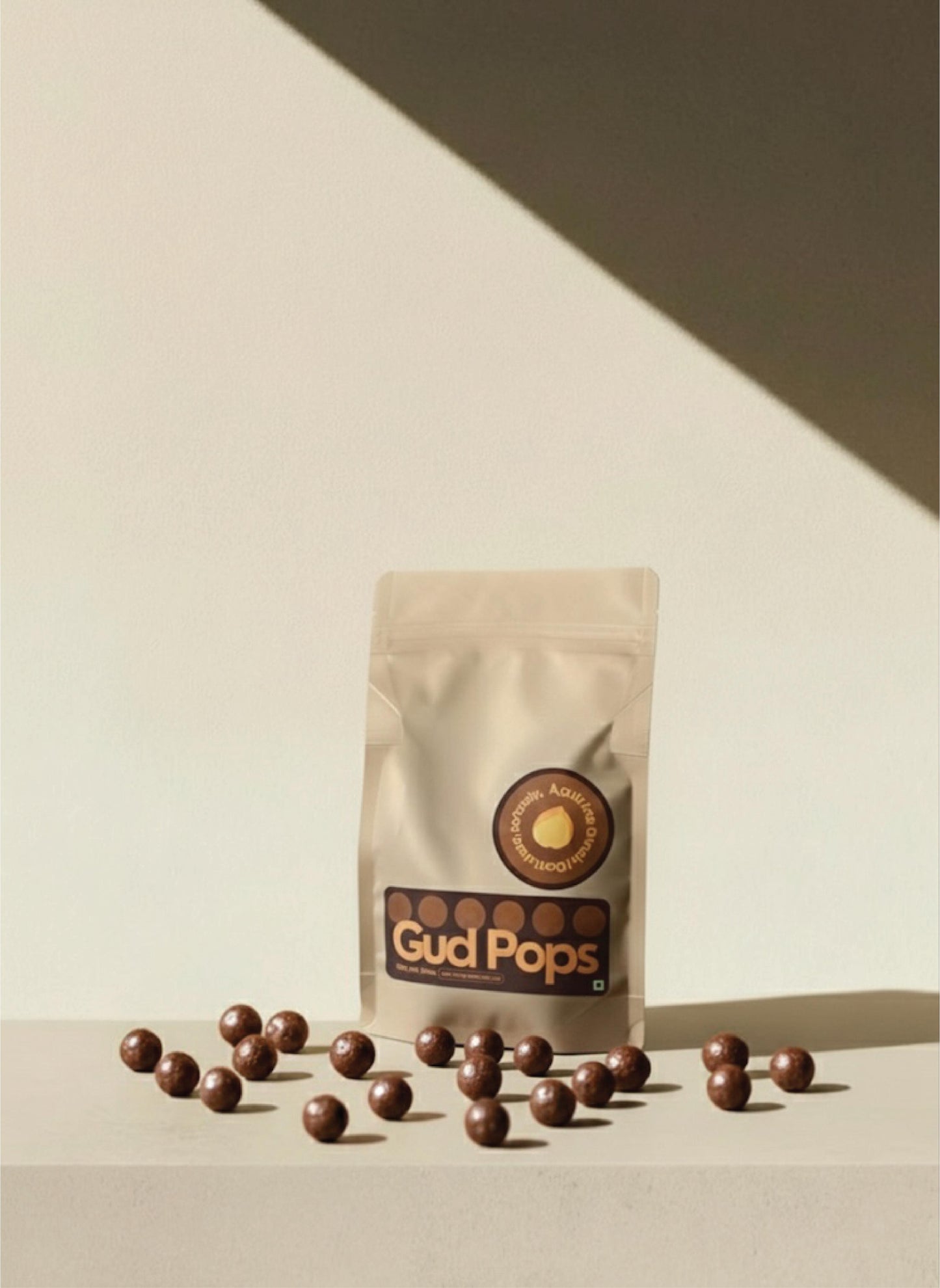 GUD POPS – Chocolate Coated Roasted Channa | High Protein | Guilt-Free Healthy Snack | Plant-Based | Crunchy Chocolate Treat