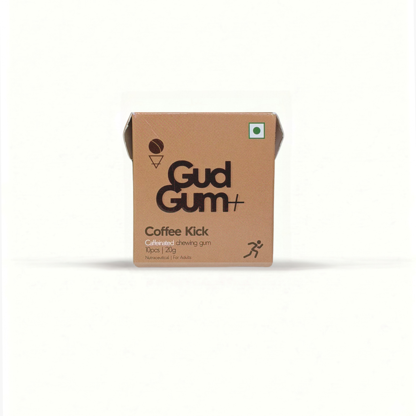 Gud Gum+ Energy & Focus Gums - Contains Natural Caffeine - (10 chewing gums per pack)