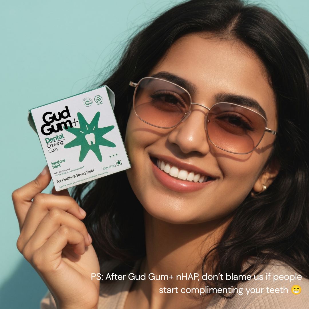 Gud Gum+ Dental Remineralising Chewing Gum with HAP (Hydroxyapatite)