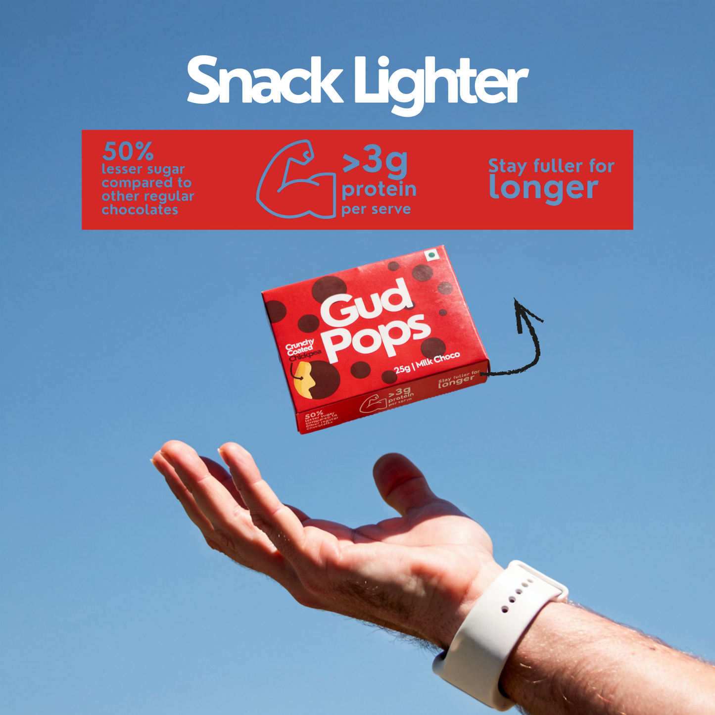 Gud Pops – Chocolate Chickpeas | High Protein | Guilt-Free Healthy Snack | Plant-Based | Crunchy Chocolate Treat