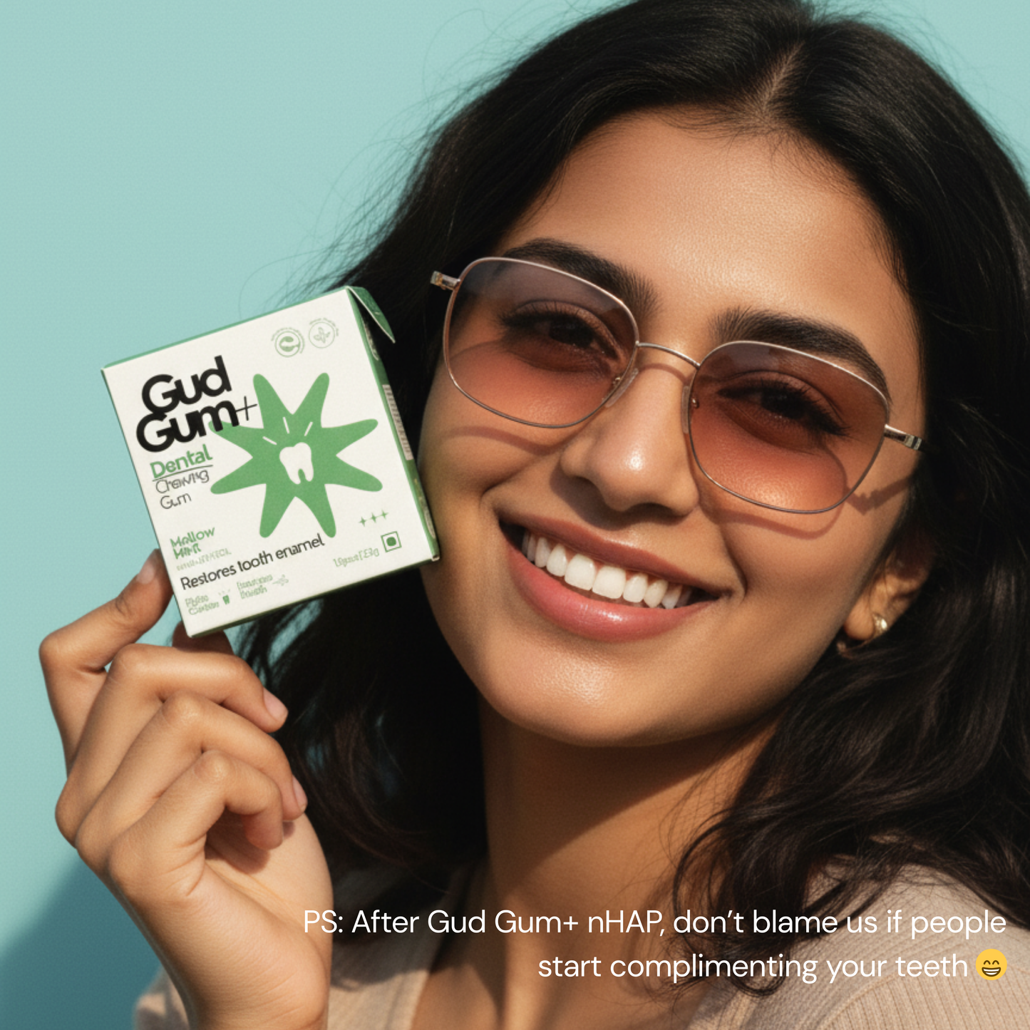 Gud Gum+ Dental Chewing Gum with nHAP