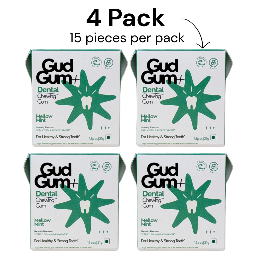 Gud Gum+ Dental Remineralising Chewing Gum with HAP (Hydroxyapatite)