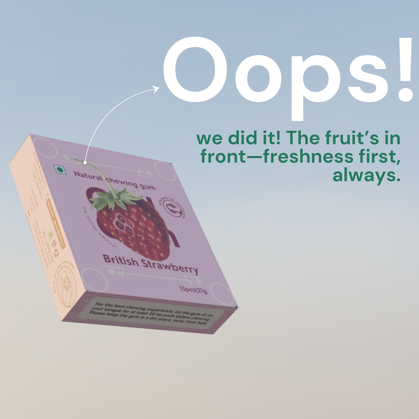 Mishap Edition X Strawberry Chewing Gum (Pack of 4)