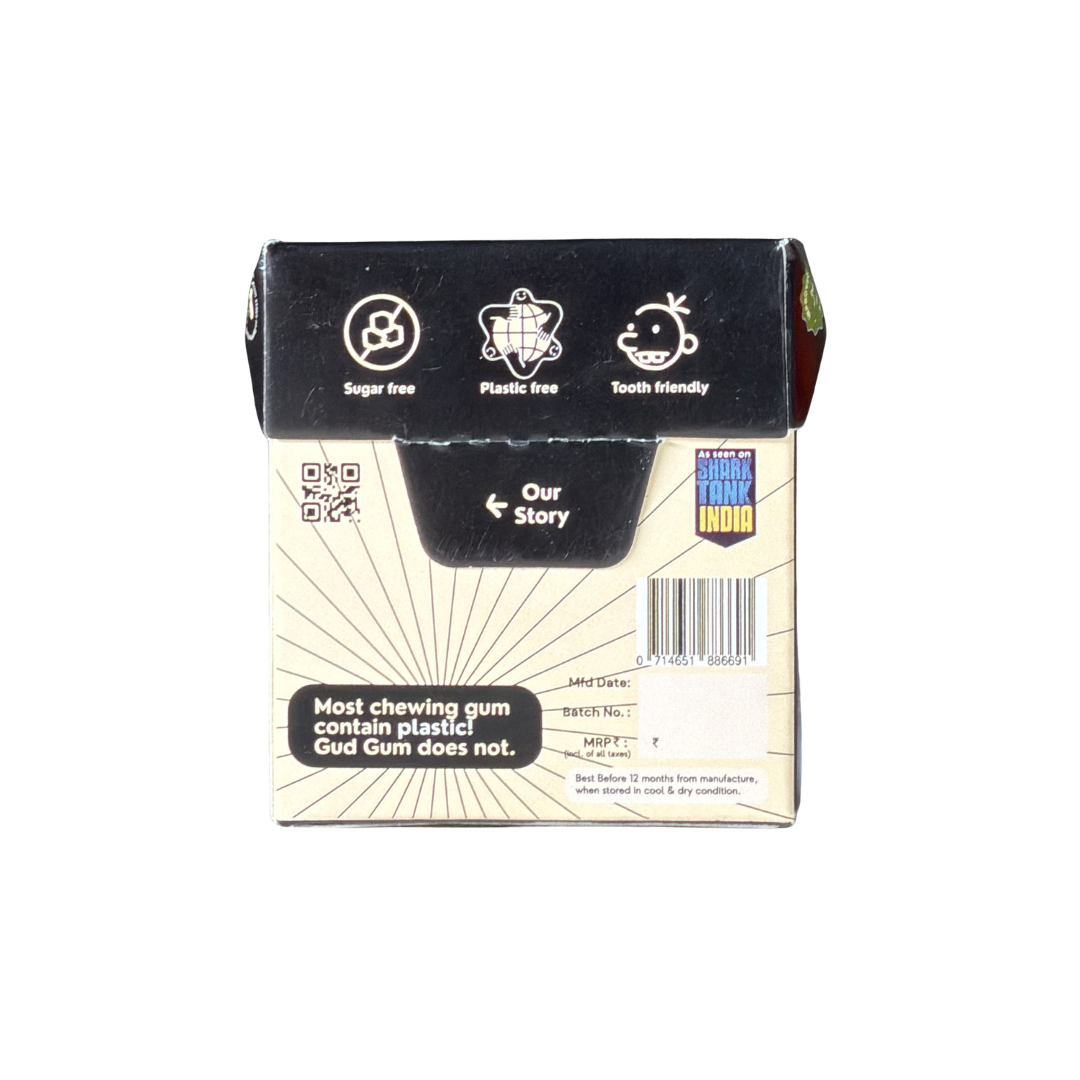 Charcoal Mint Chewing Gum (15 chewing gums)