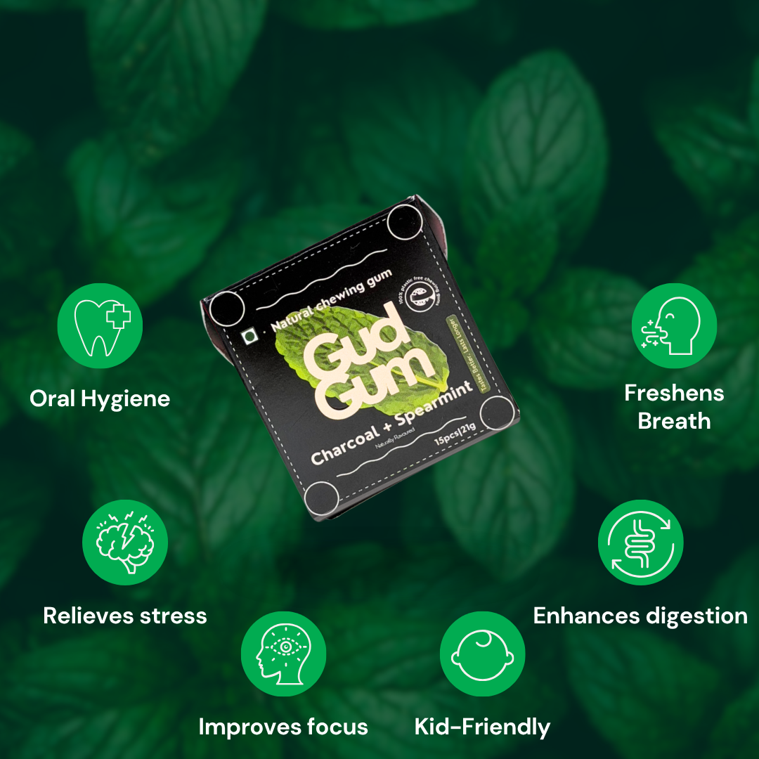 Charcoal Mint Chewing Gum (15 chewing gums)