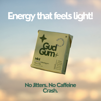 Gud Gum+ Mint Caffeinated Chewing Gum