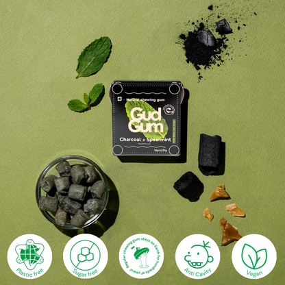 Charcoal Mint Chewing Gum (15 chewing gums)