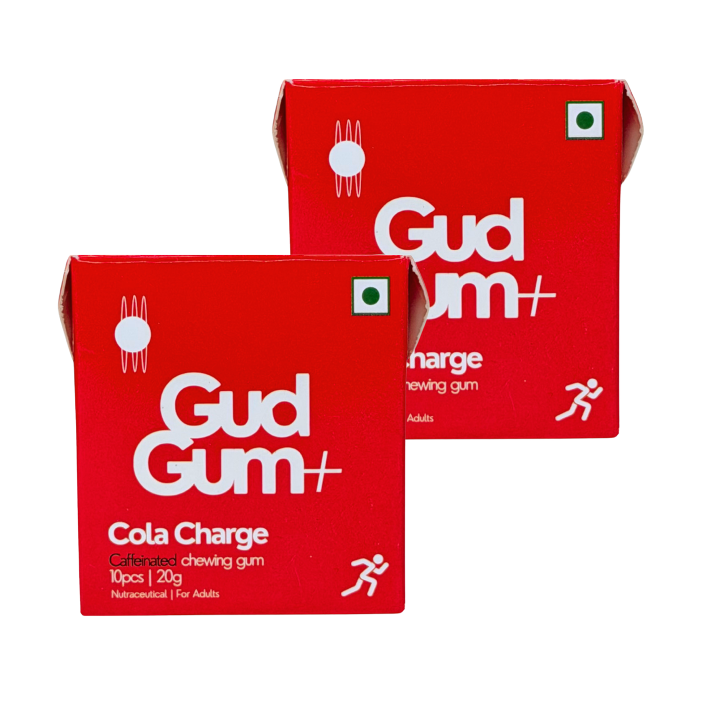 Gud Gum+ Energy & Focus Gums - Contains Natural Caffeine - (10 chewing gums per pack)