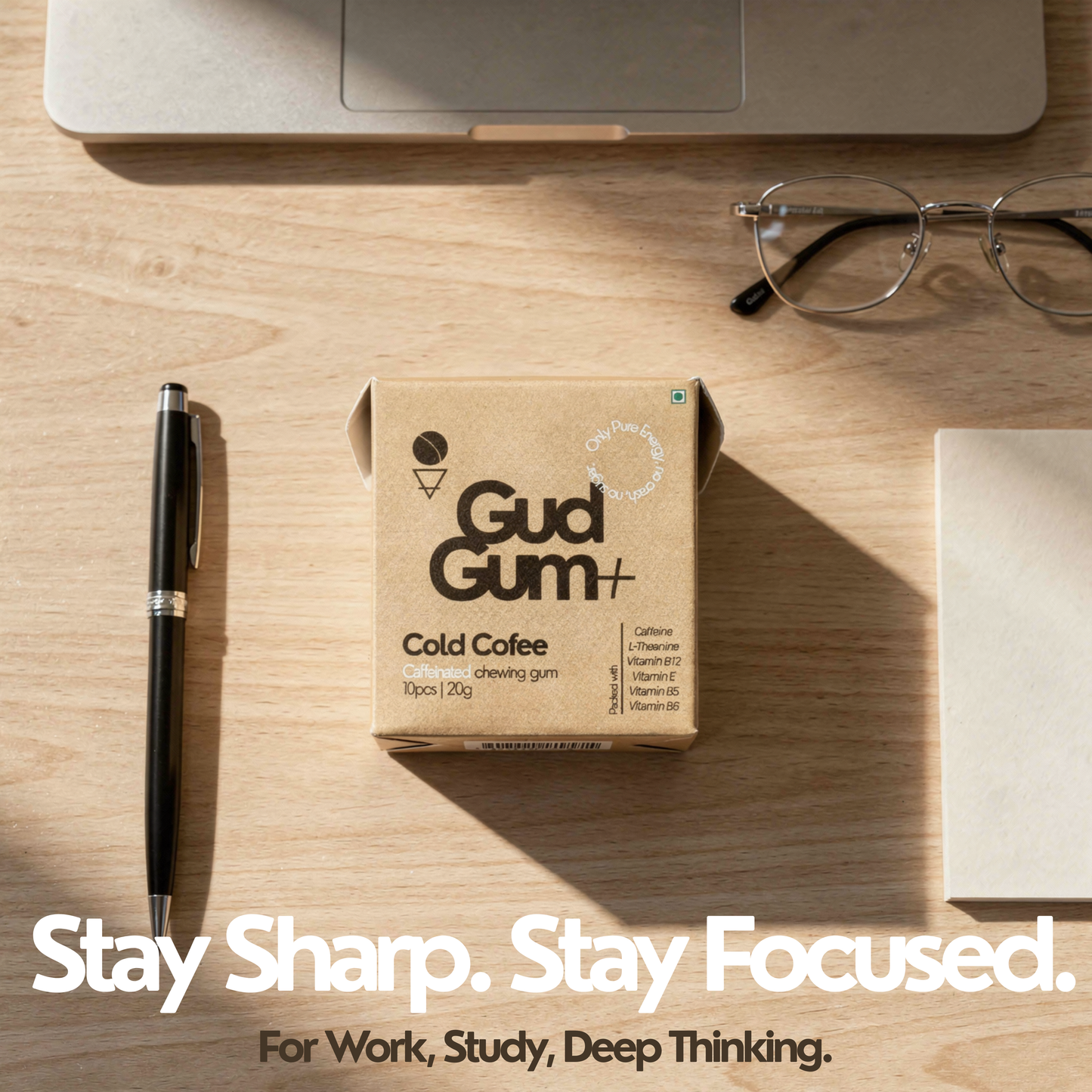 Gud Gum+ Cold Cofee Caffeinated Chewing Gum