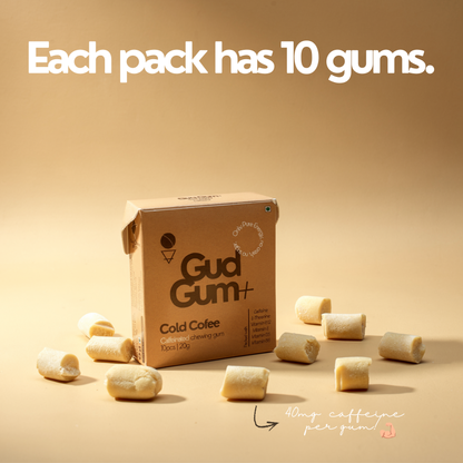 Gud Gum+ Cold Cofee Caffeinated Chewing Gum