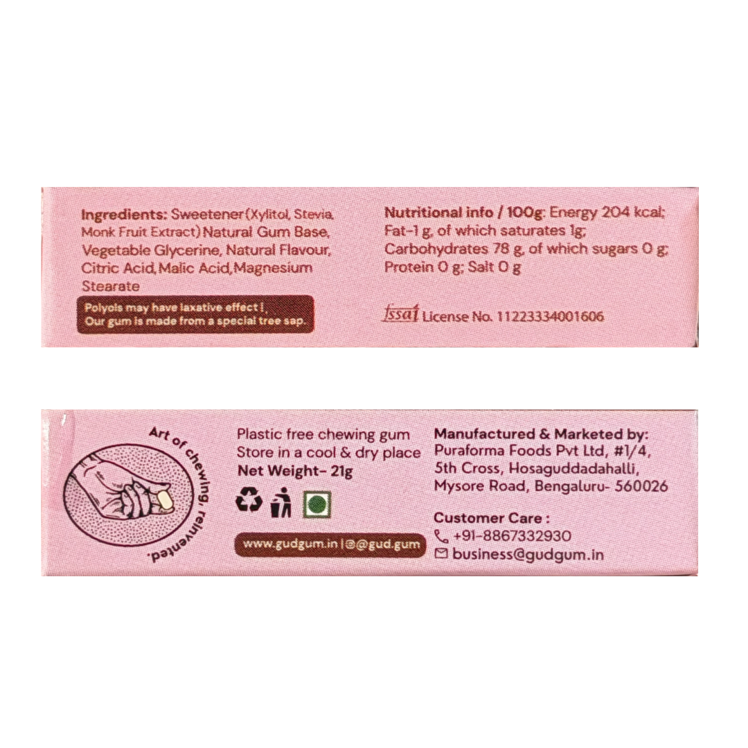 British Strawberry Chewing Gum (15 chewing gums)