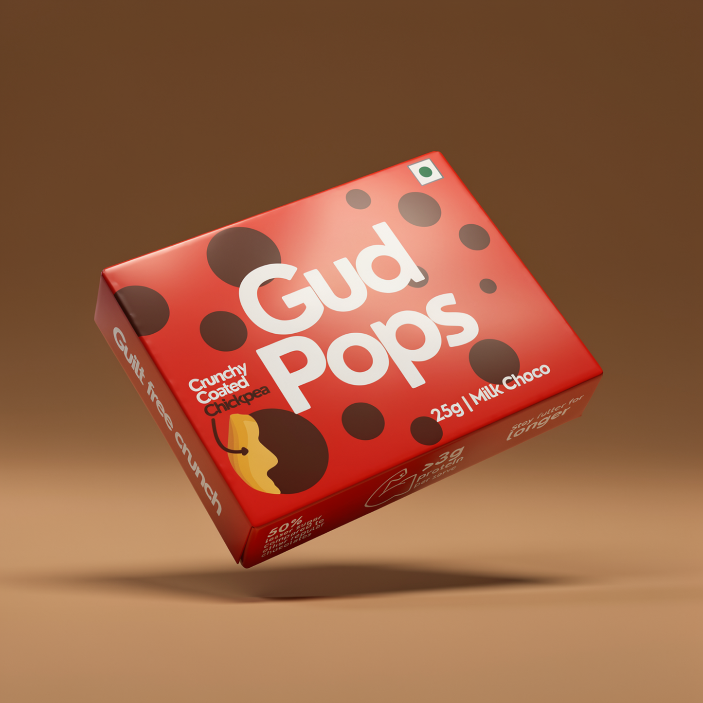 Gud Pops – Chocolate Chickpeas | High Protein | Guilt-Free Healthy Snack | Plant-Based | Crunchy Chocolate Treat