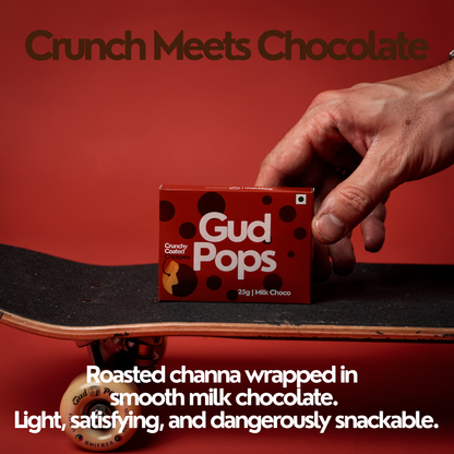 Gud Pops – Chocolate Chickpeas | High Protein | Guilt-Free Healthy Snack | Plant-Based | Crunchy Chocolate Treat