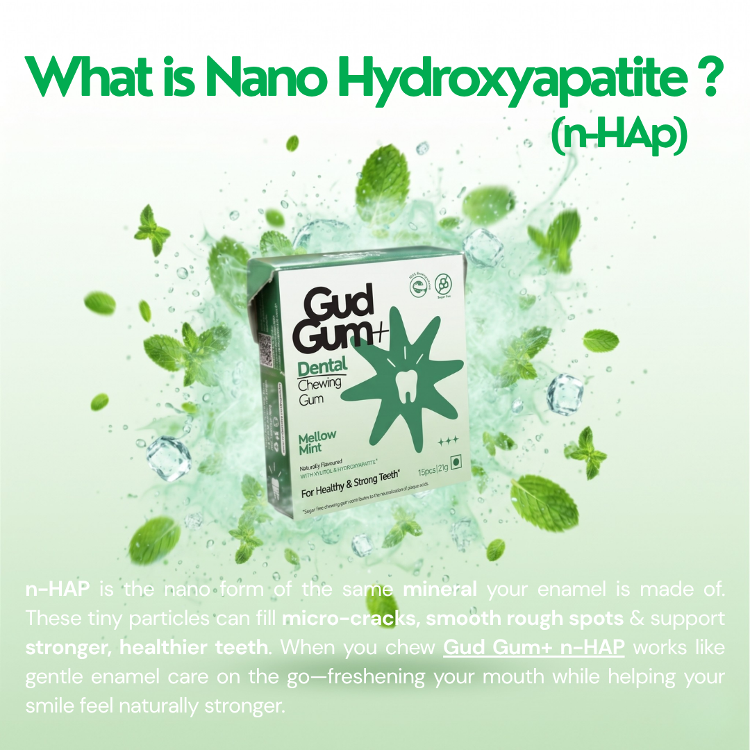 Gud Gum+ Dental Remineralising Chewing Gum with HAP (Hydroxyapatite)