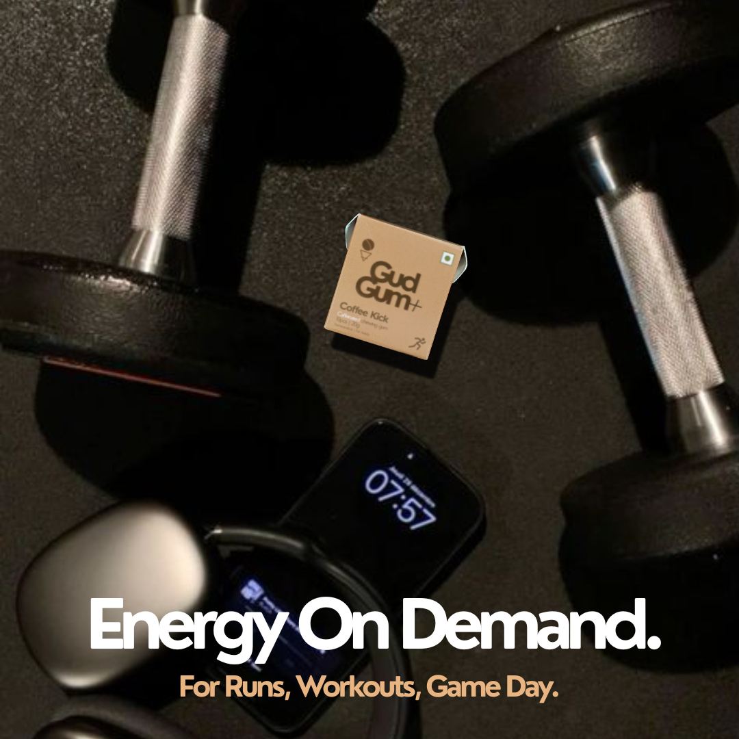 Gud Gum+ Coffee Kick - Energy & Focus Chewing Gum (Contains Natural Caffeine)