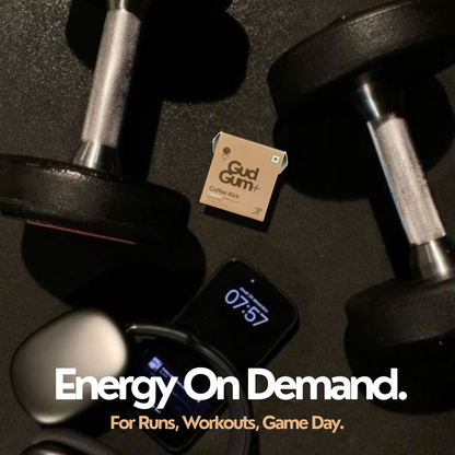 Gud Gum+ Coffee Kick - Energy & Focus Chewing Gum (Contains Natural Caffeine)