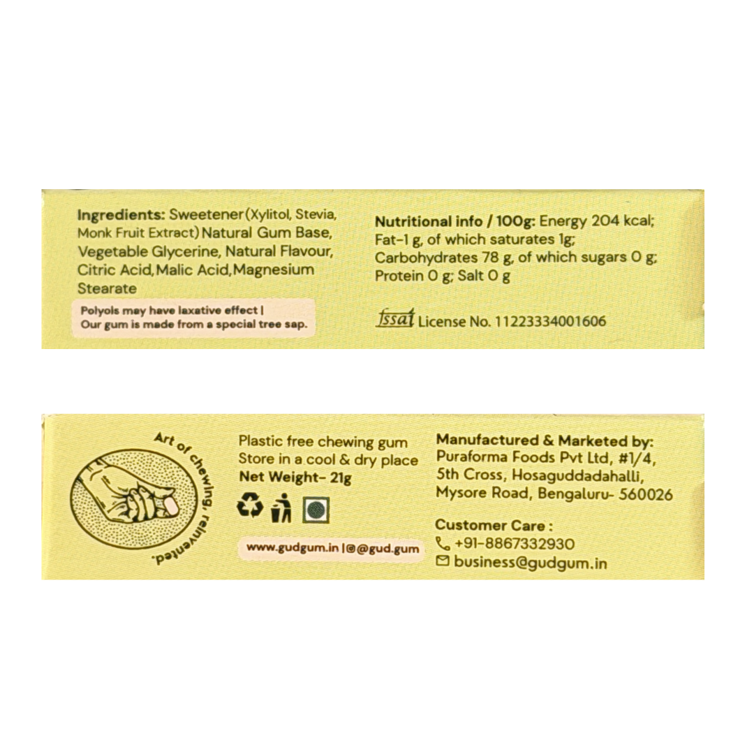 Sicilian Lemon Chewing Gum (15 chewing gums)