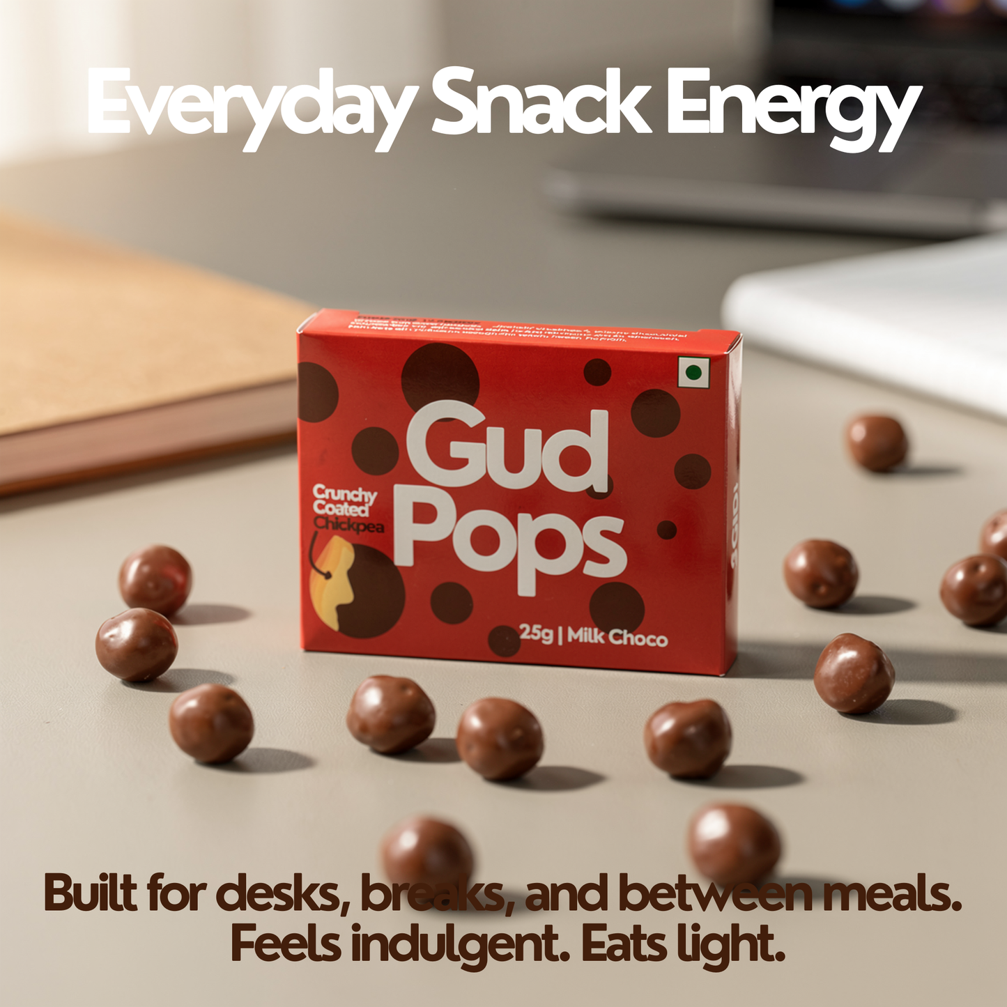 Gud Pops – Chocolate Chickpeas | High Protein | Guilt-Free Healthy Snack | Plant-Based | Crunchy Chocolate Treat