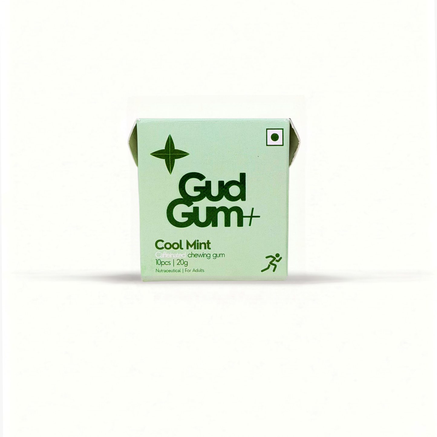 Gud Gum+ Energy & Focus Gums - Contains Natural Caffeine - (10 chewing gums per pack)