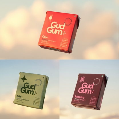 Gud Gum+ Caffeinated Gums Mini Pack