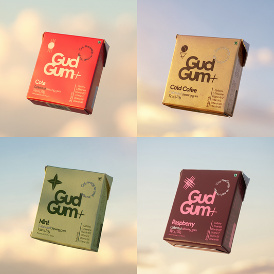Gud Gum+ Caffeinated Gums Mini Pack