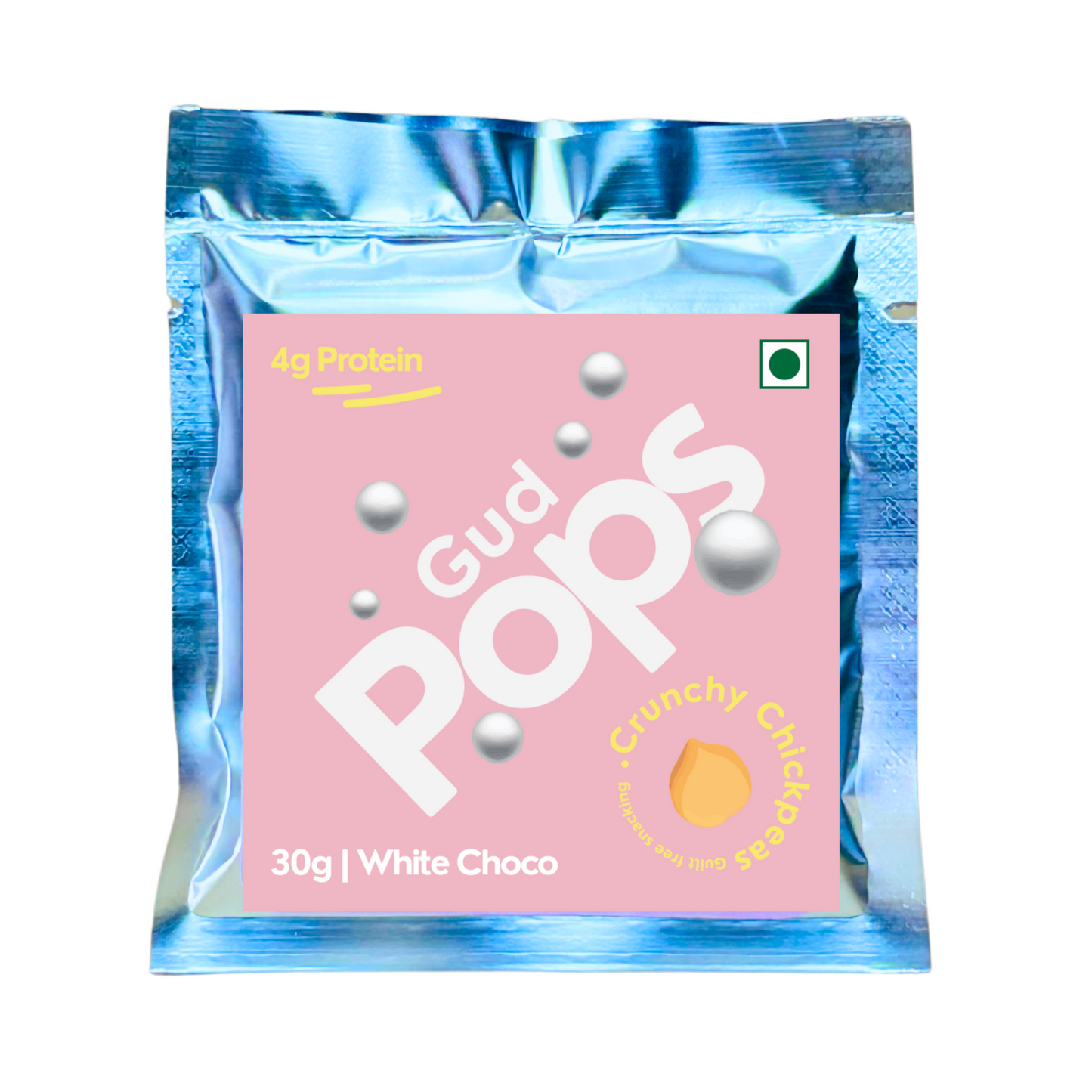 Gud POPS- Guilt-free chickpea snack - White Chocolate
