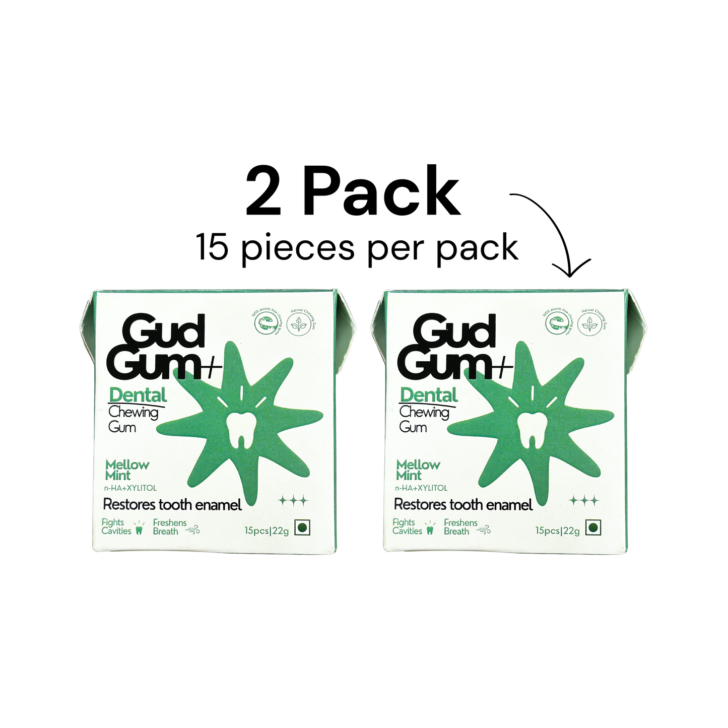 Gud Gum+ Dental Chewing Gum with nHAP