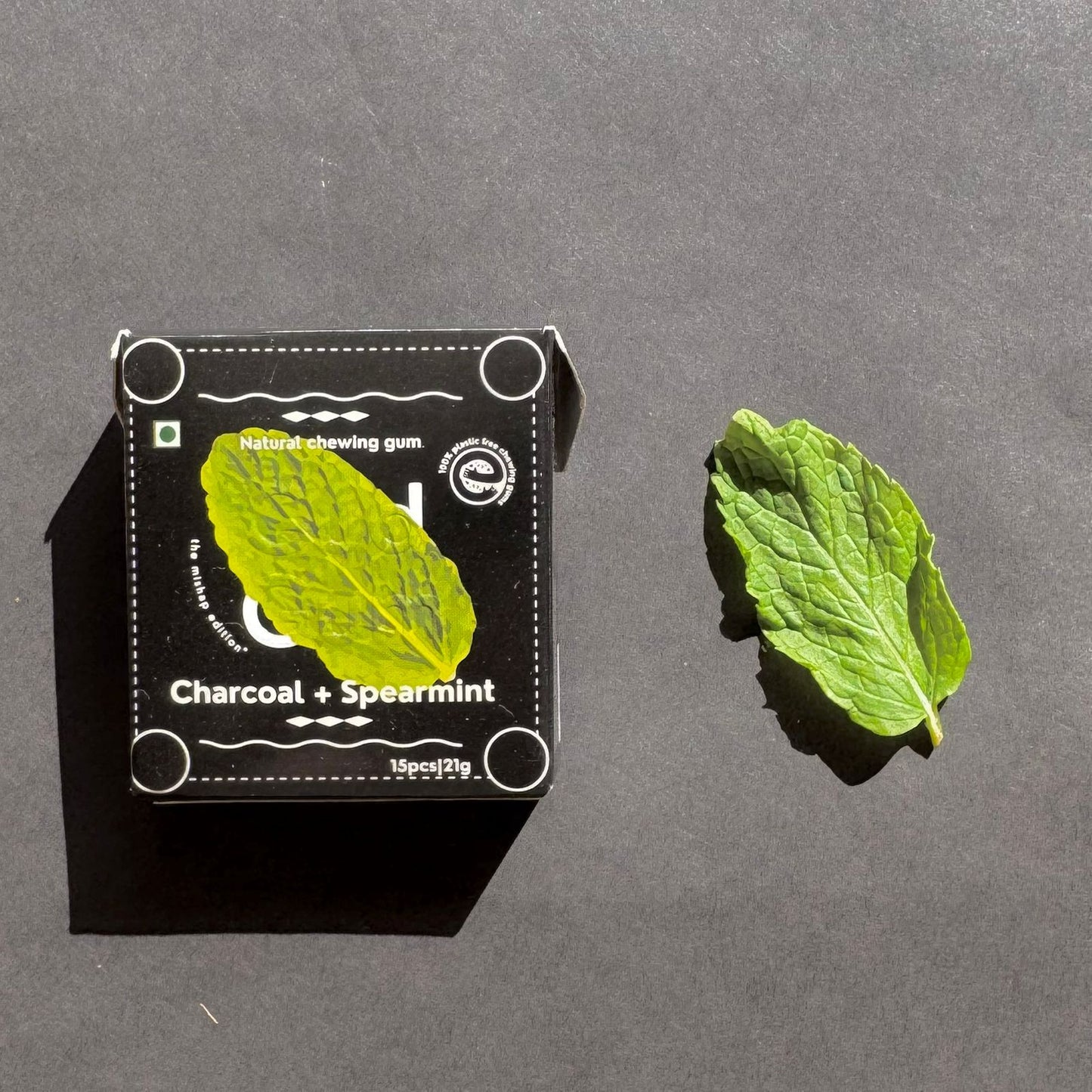 Mishap Edition X Charcoal Mint Chewing Gum (Pack of 4)