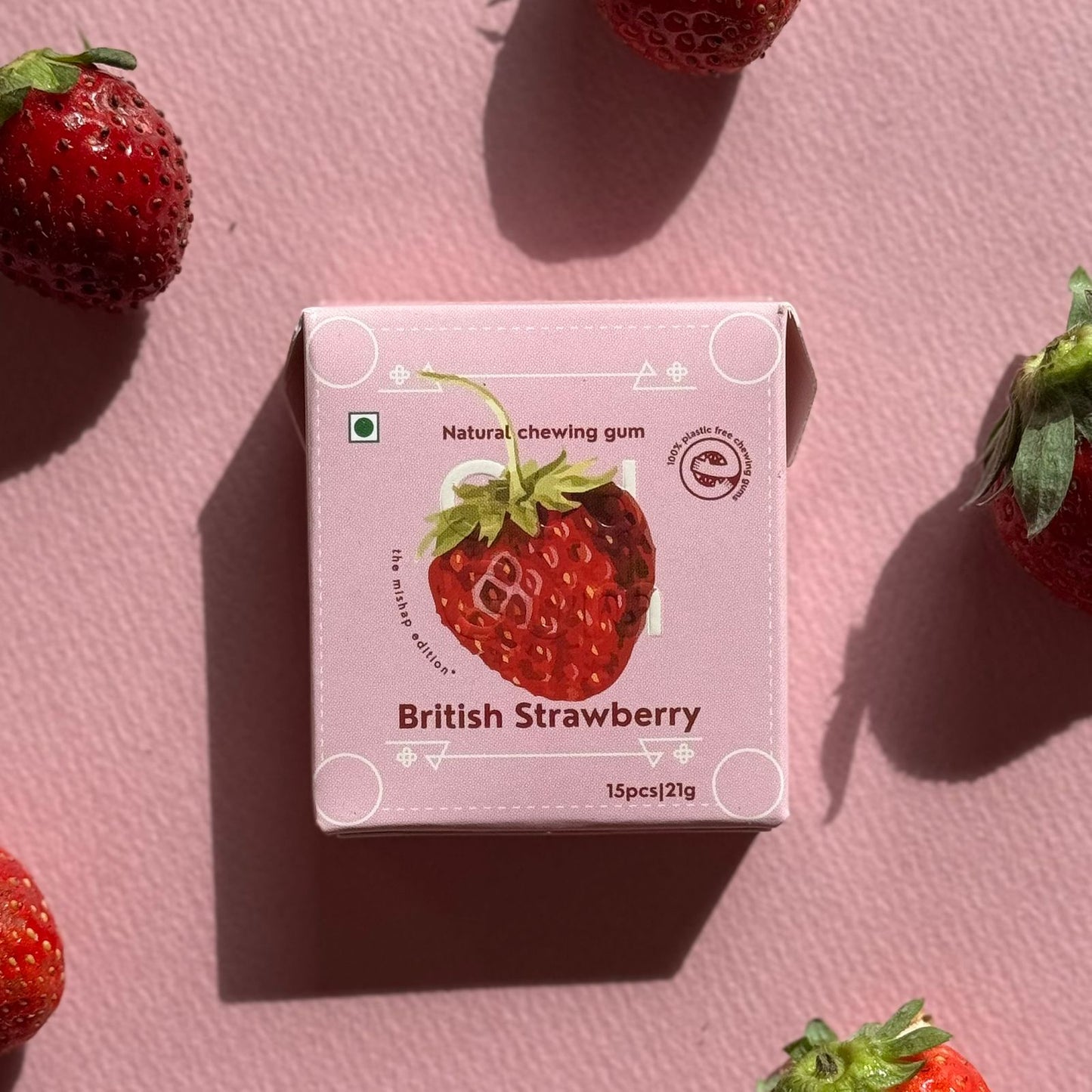 Mishap Edition X Strawberry Chewing Gum (Pack of 4)