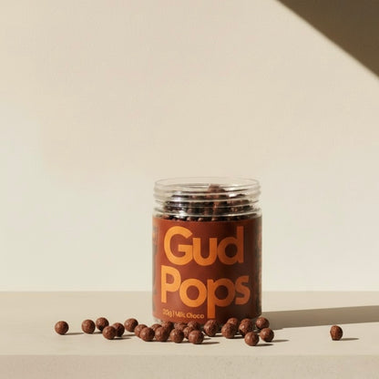 GUD POPS – Chocolate Coated Roasted Channa | High Protein | Guilt-Free Healthy Snack | Plant-Based | Crunchy Chocolate Treat