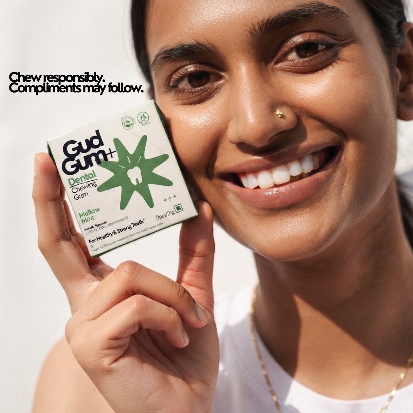 Gud Gum+ Dental Remineralising Chewing Gum with HAP (Hydroxyapatite)
