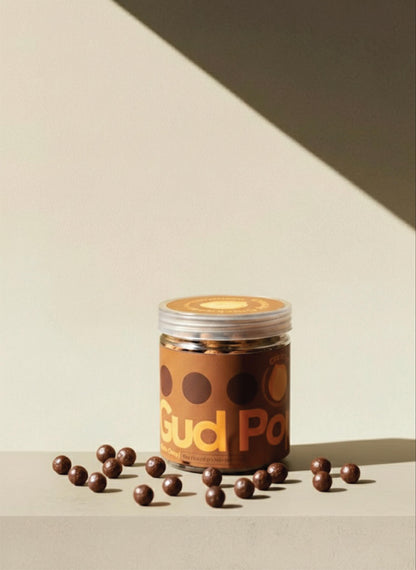 GUD POPS – Chocolate Coated Roasted Channa | High Protein | Guilt-Free Healthy Snack | Plant-Based | Crunchy Chocolate Treat