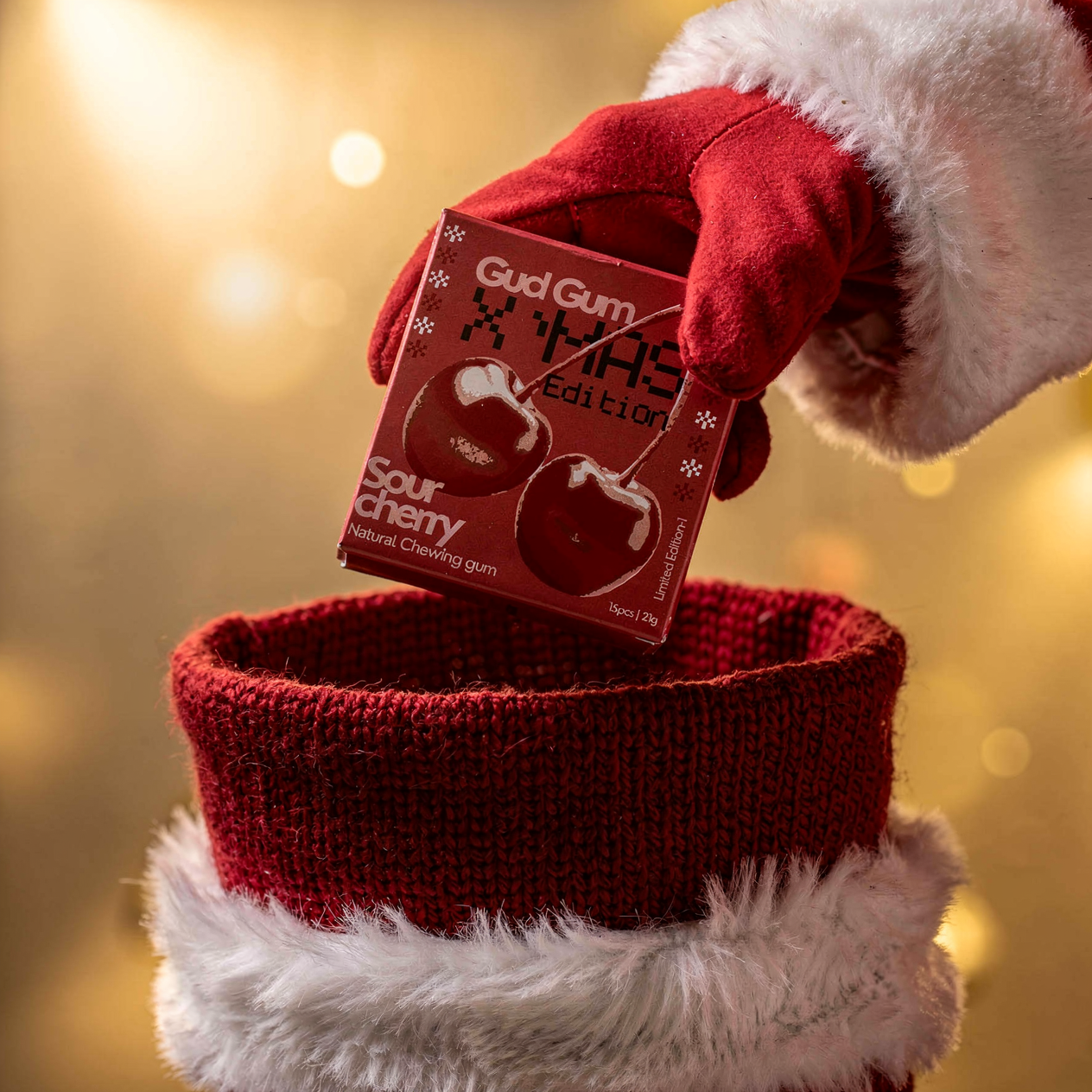 Gud Gum Sour Cherry – Christmas Edition | Drop 001 | Only 80 Packs Made