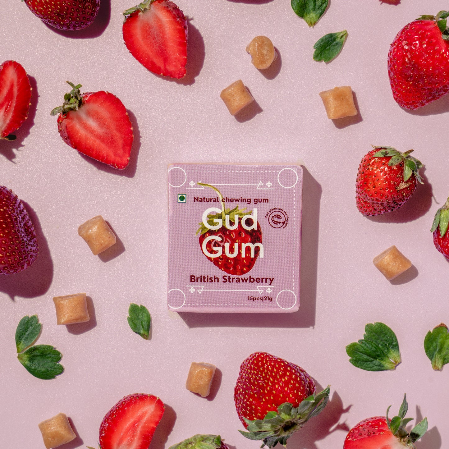 Strawberry Chewing Gum (Pack of 4)
