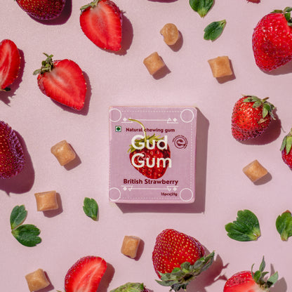 Strawberry Chewing Gum (Pack of 4)
