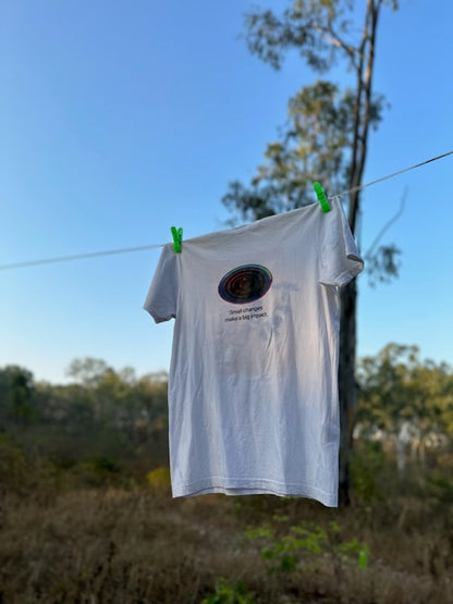 Plastic is for losers | White Cotton T-shirt | Carry Good Vibes Everywhere!